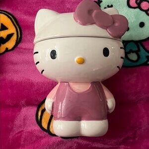 Hello Kitty Pink Ceramic Cookie Jar